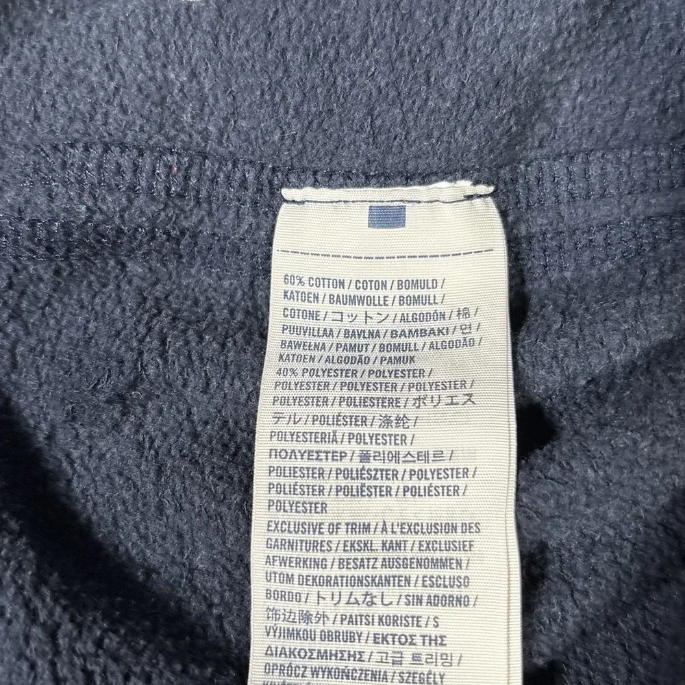 Abercrombie‎ Kids Sweatpants Youth Small Flared Navy Blue Fleece Embroidered Y2K